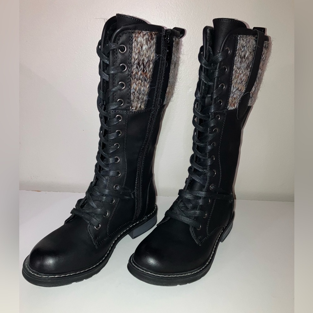 Tall black boots